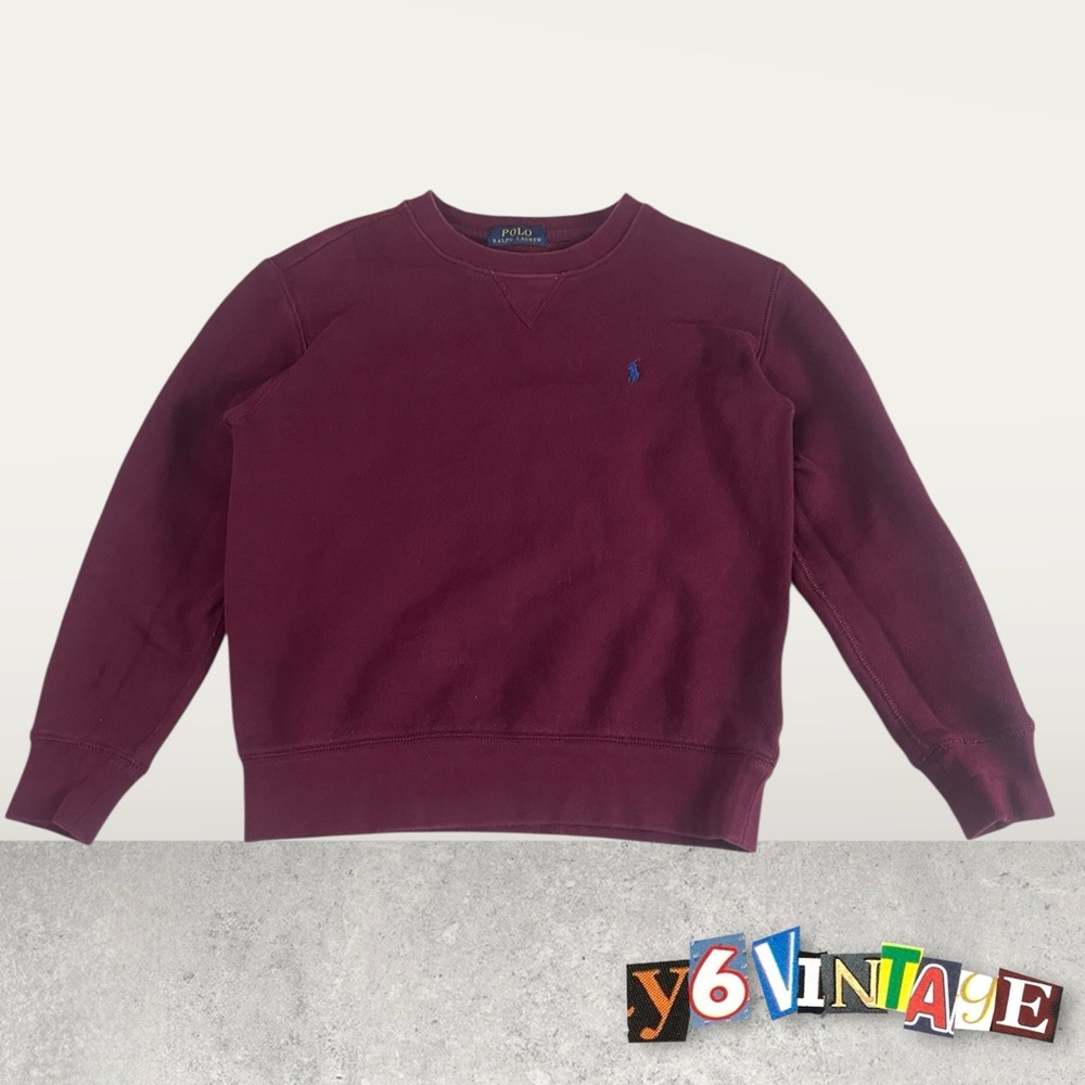 (❌SOLD ON DEPOP) Ralph Lauren Men's Deep Red Crewneck Sweater